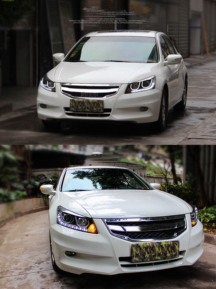Auto Parts Head Lights For Accord LED Headlight 2008-2012 Headlights Honda LED Dynamic Turn Signal High Beam Daytime Light