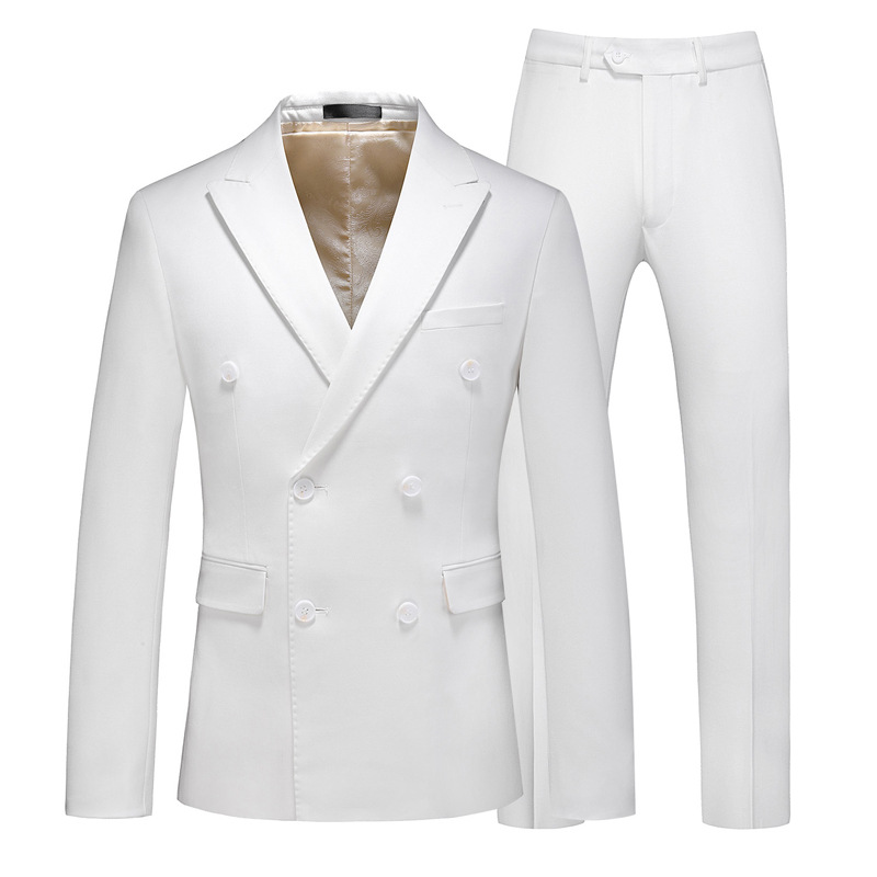 New Autumn Men's Suit Solid Color Casual Slim Fashion Double Row Two Buttons Large Size Professional Suit Three-piece Set, White
New Autumn Men's Suit Solid Color Casual Slim Fashion Double Row Two Buttons Large Size Professional Suit Three-piece Set, White