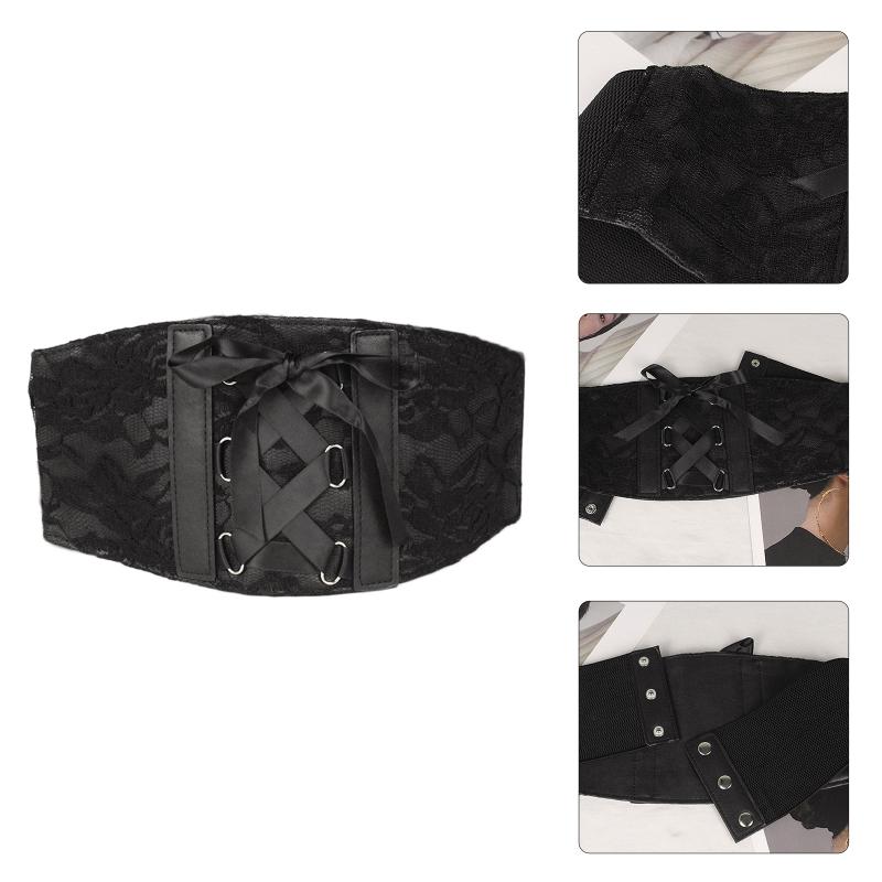 Belts Women Elastic Stretch Wide Corset Band Waspie Gothic Punk Vintage Criss-Cross Lace-Up Tied Black Waist Cincher Lace Belt DXAA
Belts Women Elastic Stretch Wide Corset Band Waspie Gothic Punk Vintage Criss-Cross Lace-Up Tied Black Waist Cincher Lace Belt DXAA