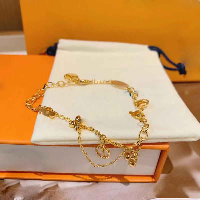 Designer Necklace Jewelry Fashion gold chain logo element necklaces bracelets for woman Lady party wedding engagement lovers gift jewelry with box