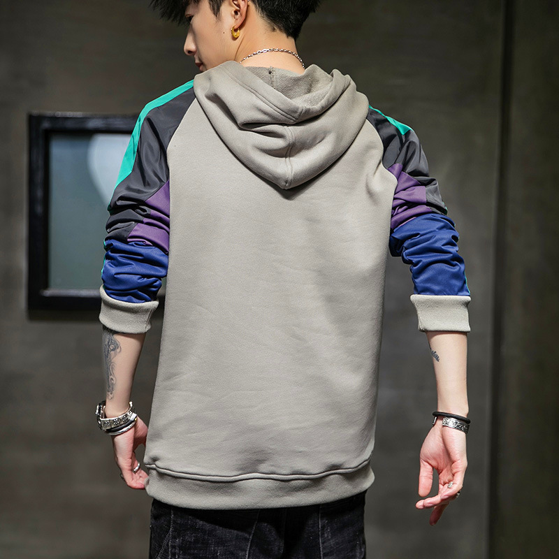Autumn Mens Hoodies Patchwork Long Sleeve Street Hip Hop Sweatshirt Men Fashion Casual Harajuku Hooded Pullover Clothing 220816