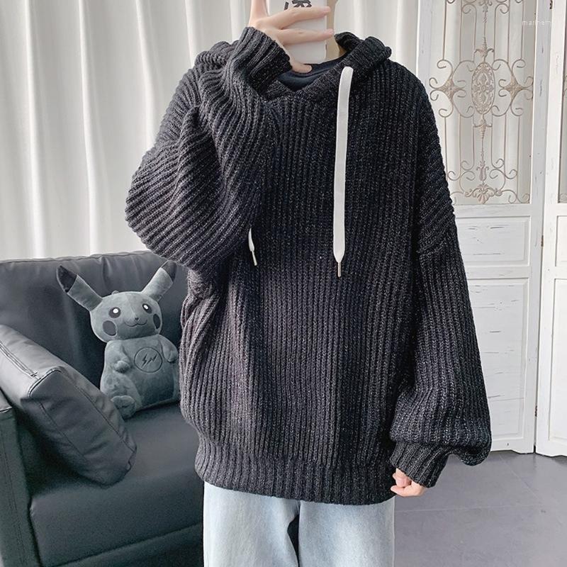 Men's Sweaters Hooded Sweater Men Pullover Knitted Oversized Streetwear Korean Fashion Loose Fit Long Sleeve ShirtsMen's Mari22, Black
Men's Sweaters Hooded Sweater Men Pullover Knitted Oversized Streetwear Korean Fashion Loose Fit Long Sleeve ShirtsMen's Mari22, Black