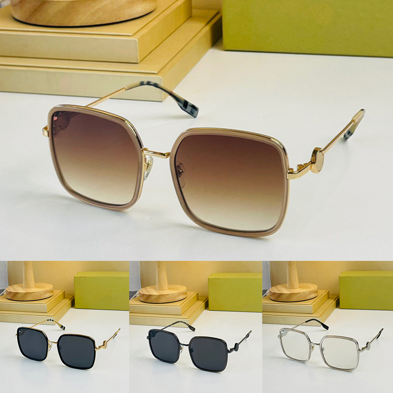 vintage check temples Designer Sunglasses 4366 Male Female Polarized Large Frame Square Outdoor trend versatile leisure business driving glasses