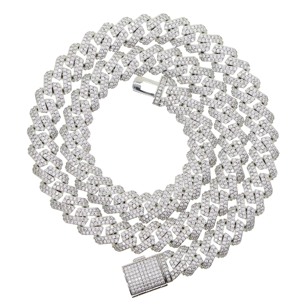 geometric 12mm crystal cuban chain choker necklace for women hip hop iced out bling cuban necklaces 15" 16"