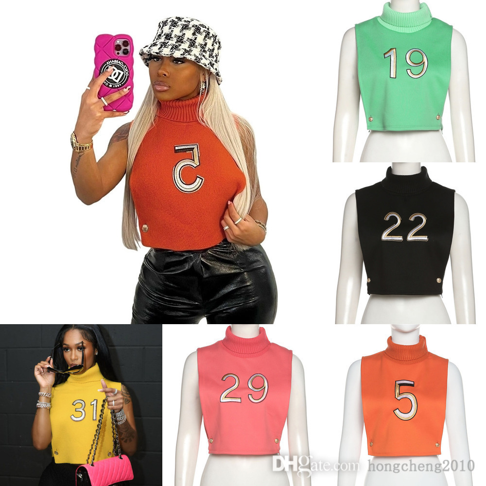 Designer Tanks Womens Clothing 2022 Fashion Vest Knitted Digital Embroidered Hollow Out Loose High Collar Tops Streetwear, Short stlye mixed
Designer Tanks Womens Clothing 2022 Fashion Vest Knitted Digital Embroidered Hollow Out Loose High Collar Tops Streetwear, Short stlye mixed