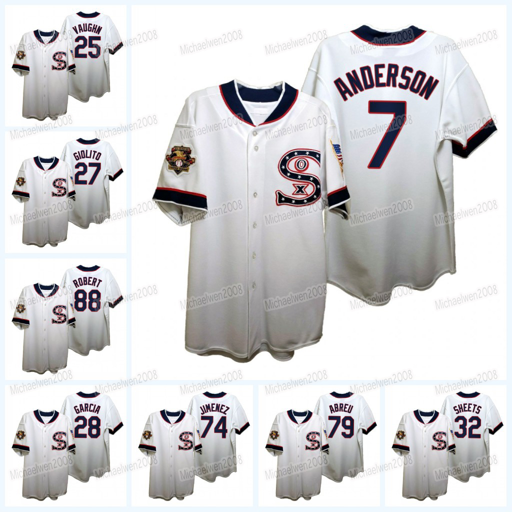 Tim Anderson Jersey 1917 Throwback Independence Day Jerseys Andrew Vaughn Luis Robert Gavin Sheets Eloy Jimenez Harrison Liam Hendriks Jose Abreu Lucas Giolito, Men flex base
Tim Anderson Jersey 1917 Throwback Independence Day Jerseys Andrew Vaughn Luis Robert Gavin Sheets Eloy Jimenez Harrison Liam Hendriks Jose Abreu Lucas Giolito, Men flex base