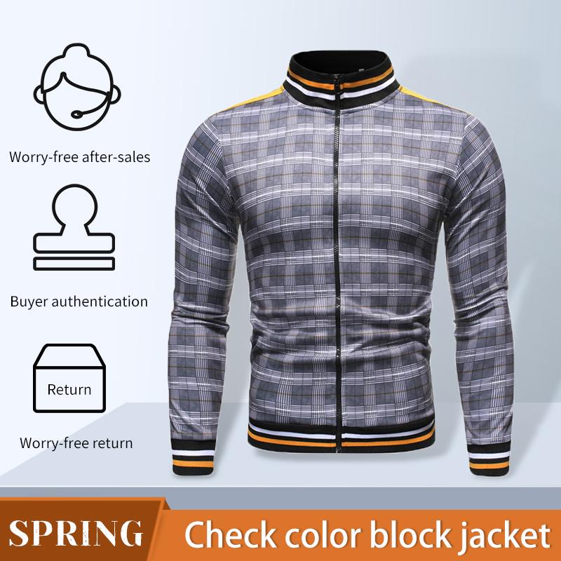 Men's Jackets Jacket 2022 Spring Plaid Coat Male Brand Casual Zipper Stand-Neck Clothing Streetwear Bomber Men, Gray
Men's Jackets Jacket 2022 Spring Plaid Coat Male Brand Casual Zipper Stand-Neck Clothing Streetwear Bomber Men, Gray