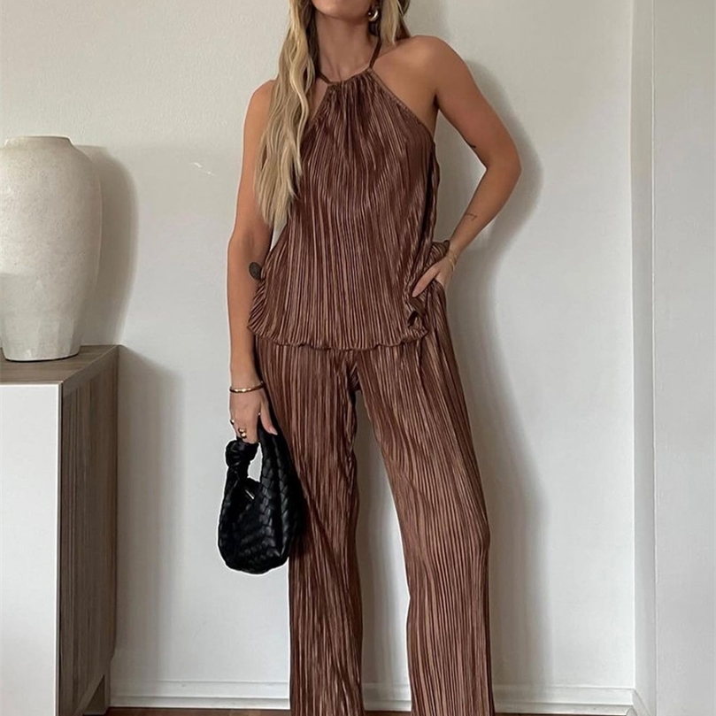 Clacive Sexy Brown Tank Top Set Woman 2 Pieces Chic Summer Casual High Waist Pants Set Female Elegnat Slim Pleated Trouser Suits 220704, Auburn
Clacive Sexy Brown Tank Top Set Woman 2 Pieces Chic Summer Casual High Waist Pants Set Female Elegnat Slim Pleated Trouser Suits 220704, Auburn