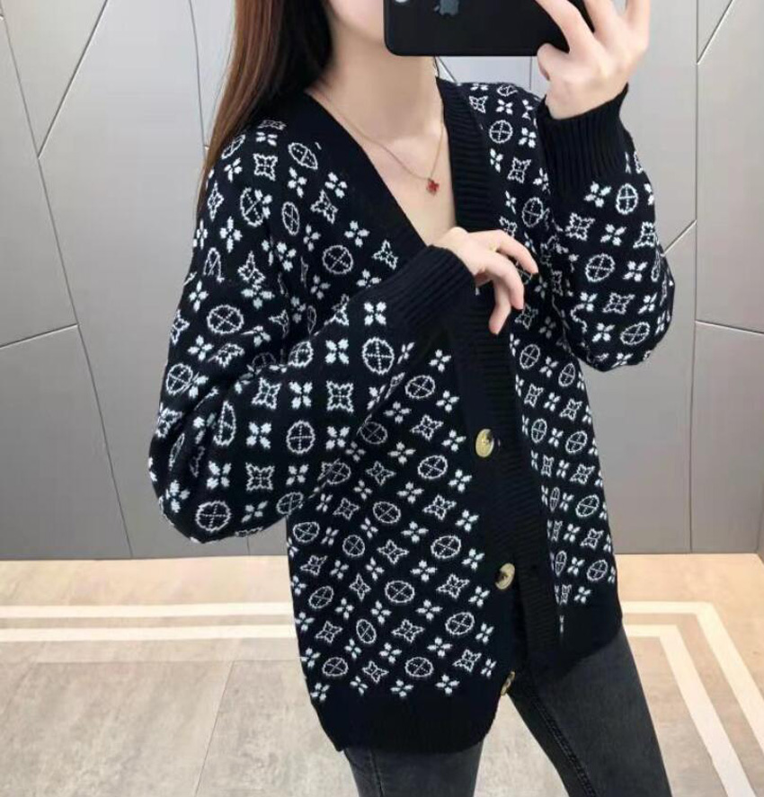 4color Women Fashion Designers Sweater Small Sweet Wind Coat Cardigan Cashmere Letters Print Women Sweaters Streetwear Costume, Black+yellow
4color Women Fashion Designers Sweater Small Sweet Wind Coat Cardigan Cashmere Letters Print Women Sweaters Streetwear Costume, Black+yellow