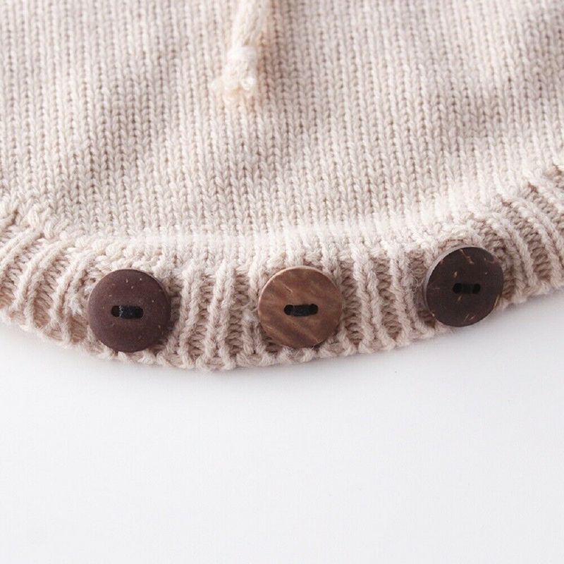 Lovely Heart Infant Baby Girl Knitted Clothes Love Romper Jumpsuit Bodysuit Outfit Autumn Winter wool knitted sweater bodysuits 220622