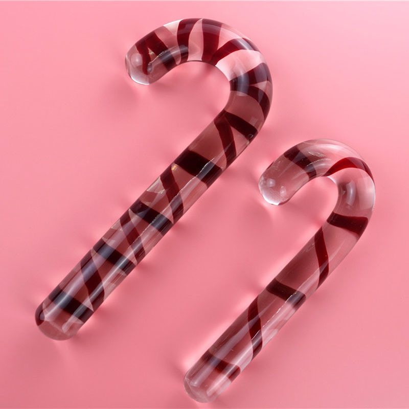 Crutch Crystal Glass Anal Hook Simulation Dildo G Spot Stimulation Couples Sexy Toys S / L Buttplug Ass Plug.