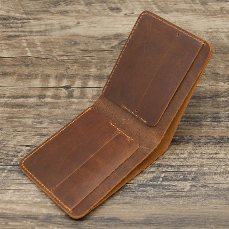 Wallets Minimalism Genuine Leather Crazy Horse Hand-made Men's Purse Vintage Card Holder Wallet Dollar Purses Money ClipWallets, Dark brown 2
Wallets Minimalism Genuine Leather Crazy Horse Hand-made Men's Purse Vintage Card Holder Wallet Dollar Purses Money ClipWallets, Dark brown 2