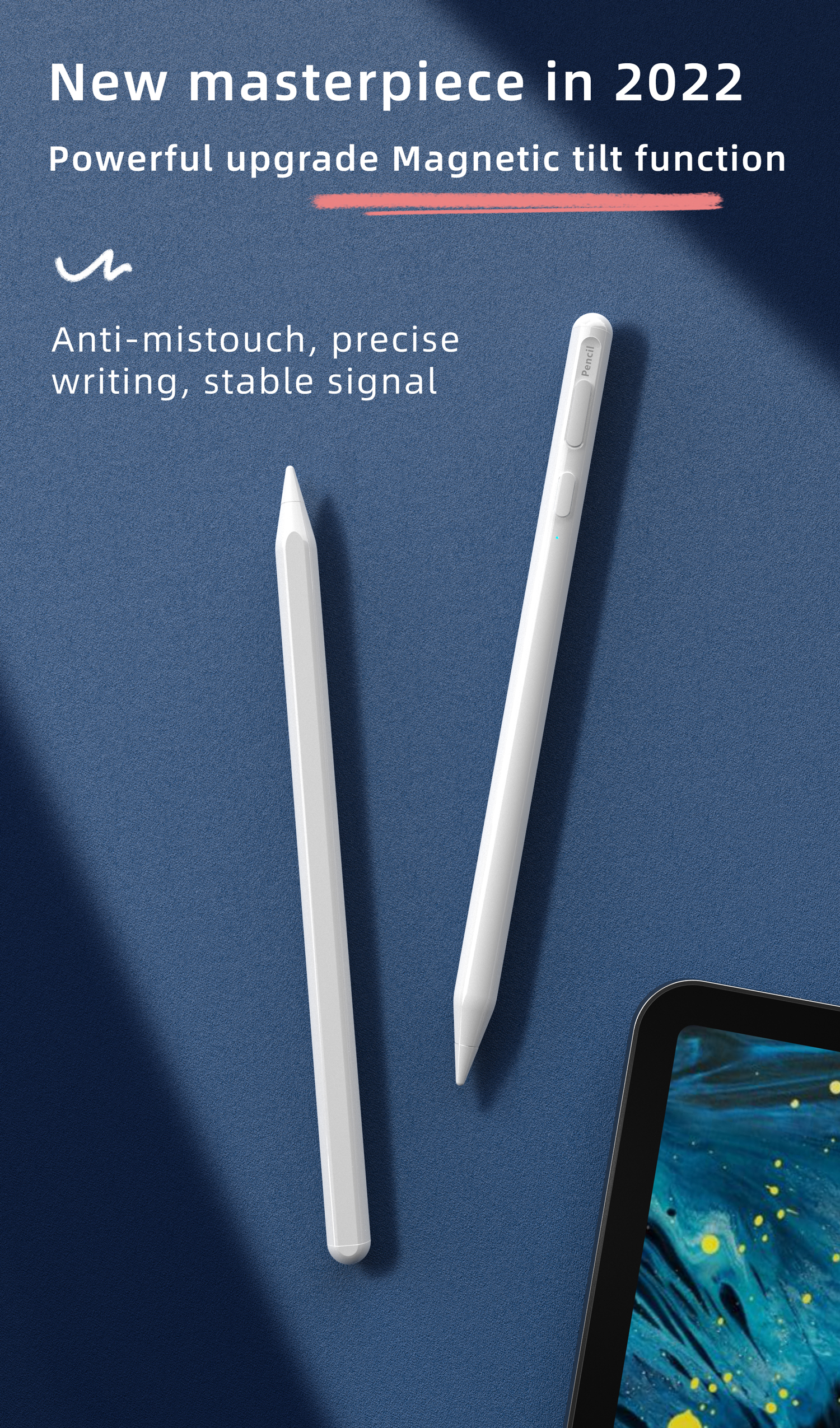 Version 2022 Capacitive pen for touch tablet stylus Touch screen magnet charging iPad Pencil xhnkj S-ip01