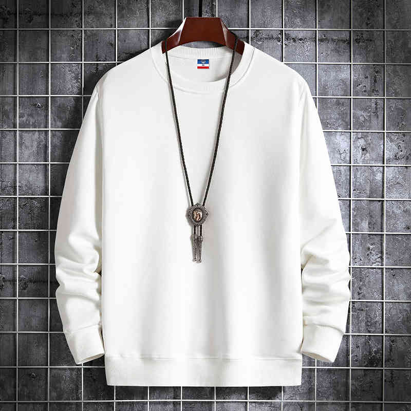 New Solid Color Sweater Men' Round Neck Plush Thickened Fashion Trend Casual Clothes, White (thin)
New Solid Color Sweater Men' Round Neck Plush Thickened Fashion Trend Casual Clothes, White (thin)