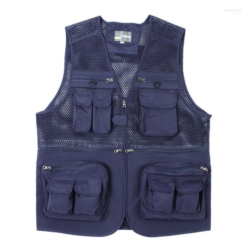 Men's Vests Unloading Tactical Vest Coat Fashion Summer Pographer Waistcoat Mesh Work Sleeveless Jacket Tool Many Pocket Male Phin22, Blue 
Men's Vests Unloading Tactical Vest Coat Fashion Summer Pographer Waistcoat Mesh Work Sleeveless Jacket Tool Many Pocket Male Phin22, Blue
