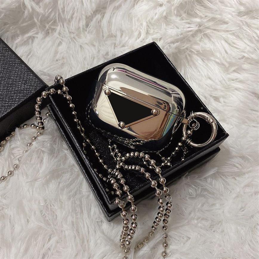 Fashion Designer Earphone Case For Airpods 1/2 Pro 3 Classic Triangle Luxury Headphone Cases Chains Bluetooth Headset Cover Earpho157L
Fashion Designer Earphone Case For Airpods 1/2 Pro 3 Classic Triangle Luxury Headphone Cases Chains Bluetooth Headset Cover Earpho157L