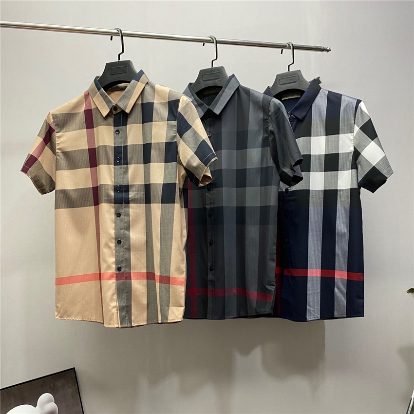 Luxury Designers Men's Dress Shirts top quality Fashion New bberry Summer Casual Printed Shirt Homme Short Male Slim fit short sleeve T-shirt, More styles
Luxury Designers Men's Dress Shirts top quality Fashion New bberry Summer Casual Printed Shirt Homme Short Male Slim fit short sleeve T-shirt, More styles