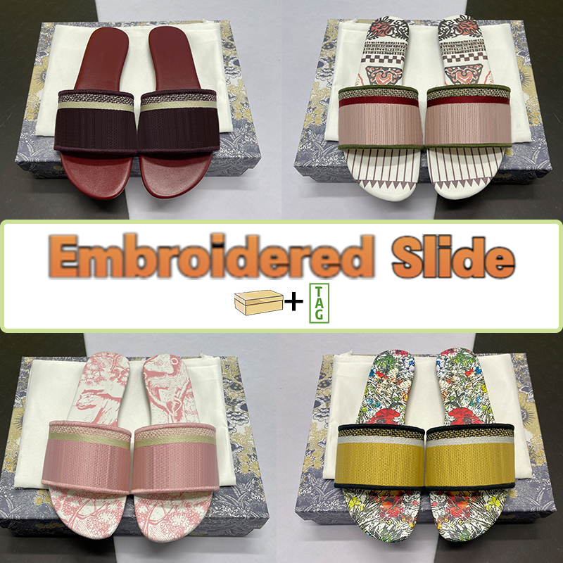 Embroidered Cotton Slippers Men Women Flip-Flop Beach Sandals Solid Dark Nude Striped Burgundy Grey Khaki Peony Pink Slides Lady Designer Shoes With Box, Double shoe box
Embroidered Cotton Slippers Men Women Flip-Flop Beach Sandals Solid Dark Nude Striped Burgundy Grey Khaki Peony Pink Slides Lady Designer Shoes With Box, Double shoe box
