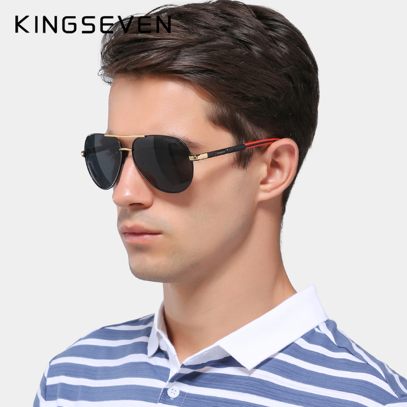 KINGSEVEN Men Vintage Aluminum Polarized Sunglasses Classic Sun glasses Coating Lens Driving Eyewear For MenWomen 220518