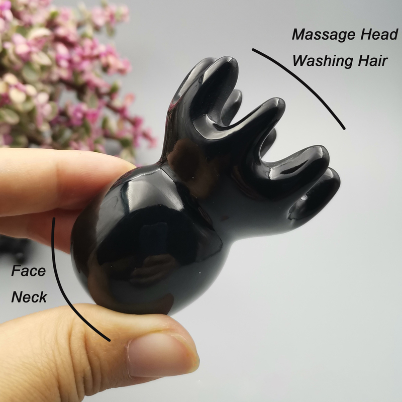 1Pc Natural Ox Horn Octopus Comb Head Massager Meridian Scraping Scalp Massage Brush Acupuncture SPA Gua Sha Health Therapy Tool 220712
