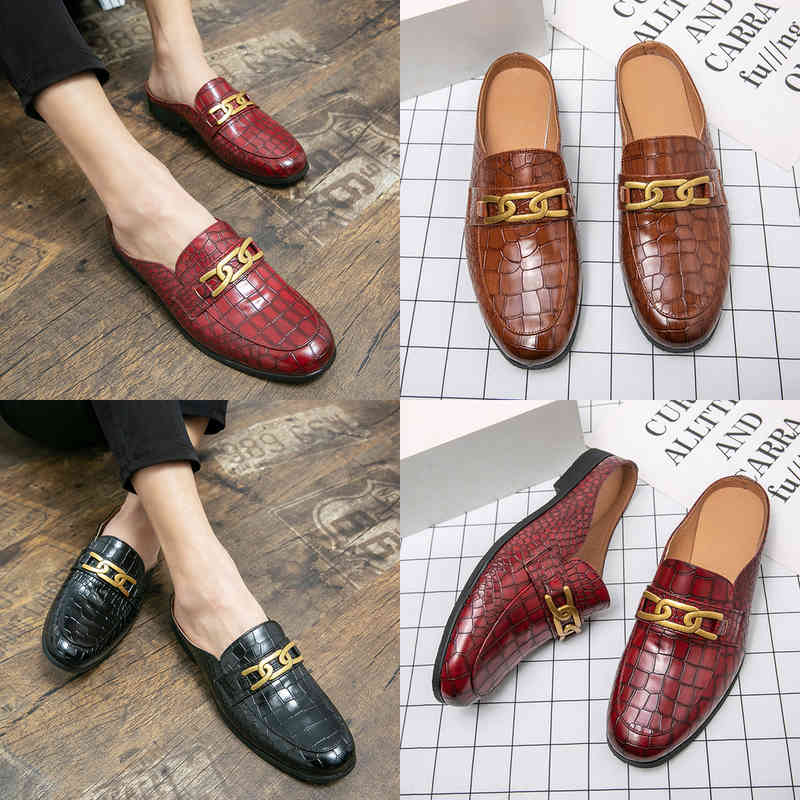 Dres Shoe 2022 High Quality Men Black Leather Half Shoe Designer Slip on Slipper Luxury Casual Loafer Plu Size Mule Moccasin 220723, Brown
Dres Shoe 2022 High Quality Men Black Leather Half Shoe Designer Slip on Slipper Luxury Casual Loafer Plu Size Mule Moccasin 220723, Brown