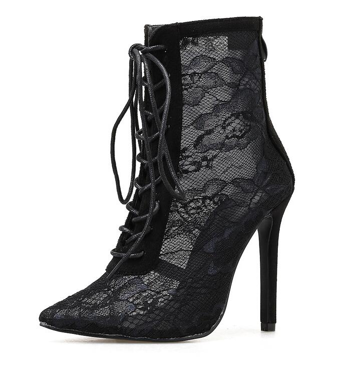 Fashion Dress Shoes Sandals Women High Heels Pumps Sexy Hollow Out Mesh Lace-Up Cross-tied Boots Party Shoes, Black
Fashion Dress Shoes Sandals Women High Heels Pumps Sexy Hollow Out Mesh Lace-Up Cross-tied Boots Party Shoes, Black