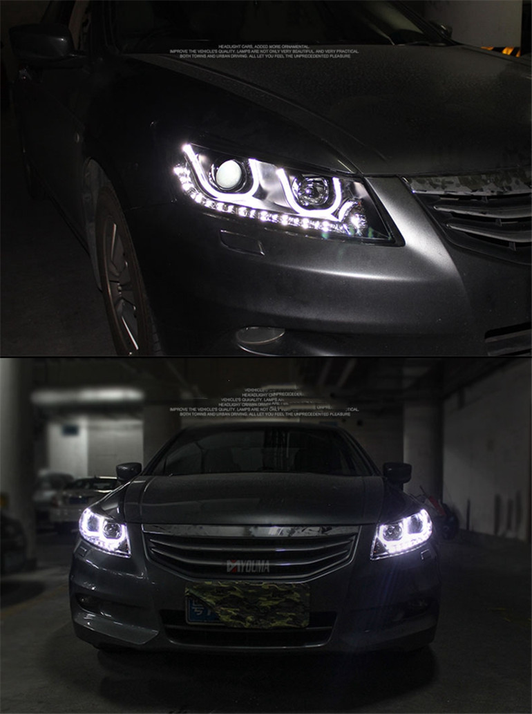 Auto Parts Head Lights For Accord LED Headlight 2008-2012 Headlights Honda LED Dynamic Turn Signal High Beam Daytime Light