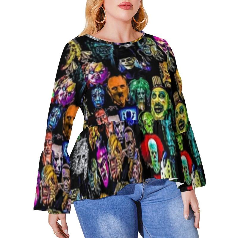 Women's Plus Size T-Shirt Halloween Holiday Horro Collection Casual T Shirts Print Trendy Tee Shirt Autumn Clothing 6XLWomen's, Style-18
Women's Plus Size T-Shirt Halloween Holiday Horro Collection Casual T Shirts Print Trendy Tee Shirt Autumn Clothing 6XLWomen's, Style-18