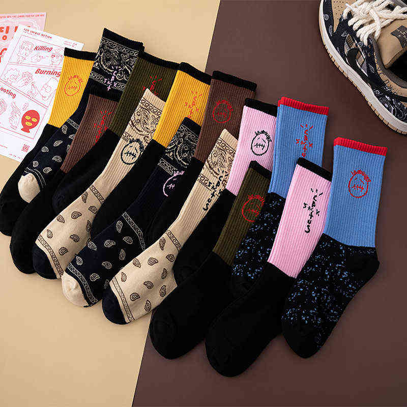 

Drop Ship Adult Man Woman Crew Ts Socks Travis Unhappy Face Look Pink Dark Brown Sox Casper Twitch Street Scott Fashion, Thick blue