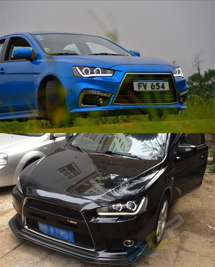 LED Headlights For Mitsubishi Lancer LED Headlight 2008-16 Lancer-EVO DRL Bi-xenon Beam Turn Signal Light