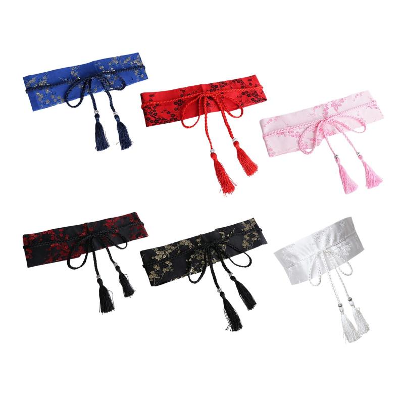 Belts Fashion Women Satin Waist Belt Kimono Tied Floral Printed Plum Blossom Embroidery Japanese Band For Party ShirtsBelts, White
Belts Fashion Women Satin Waist Belt Kimono Tied Floral Printed Plum Blossom Embroidery Japanese Band For Party ShirtsBelts, White