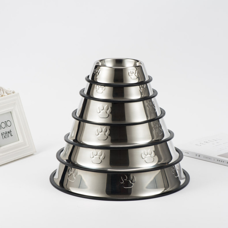 Stainless steel pet bowl with footprints non slip dog bowls cat and dog food utensils pet products
Stainless steel pet bowl with footprints non slip dog bowls cat and dog food utensils pet products