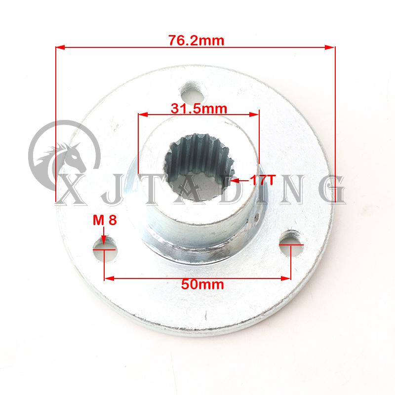 All Terrain Wheels Parts 5 Inch 17T M8 3 Stud Rear Wheel Hub 50mm For Axle DIY China 110cc 168 200F Go Kart Buggy Karting ATV UTV Bike