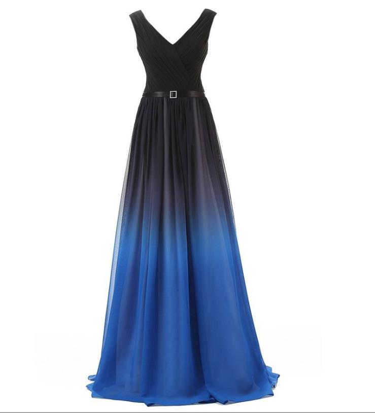 Women's Chiffon Gauze Maxi Bridesmaid Dress Back Laceup Long Formal Evening Party V neckle Dresses Sleeveless With Ribbon Rinestone Belt US4-US22
