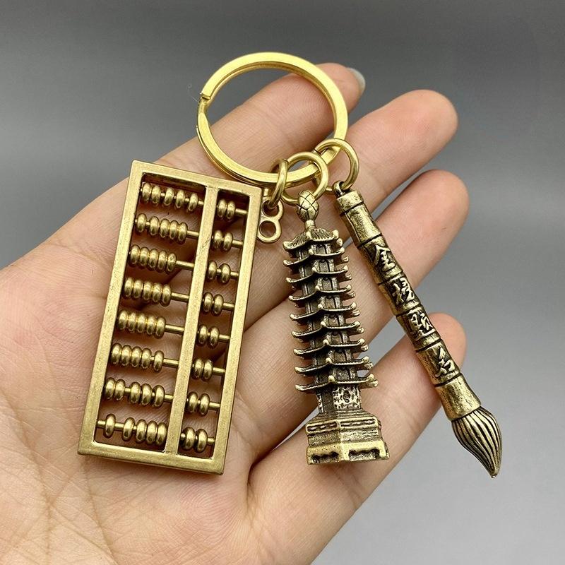 Keychains Chinese Brass Nine-story Wenchang Tower Cicada Pendant Help Study Traditional Vintage Car Keychain Decor Student Success GiftKeych
Keychains Chinese Brass Nine-story Wenchang Tower Cicada Pendant Help Study Traditional Vintage Car Keychain Decor Student Success GiftKeych