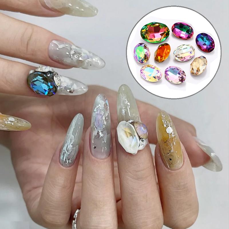 Nail Art Decorations 10Pcs 9Color Oval Shape Glitter Pixie Crystal Nails Rhinestone Decoration Luxury Parts Japanese Black CharmsNail
Nail Art Decorations 10Pcs 9Color Oval Shape Glitter Pixie Crystal Nails Rhinestone Decoration Luxury Parts Japanese Black CharmsNail