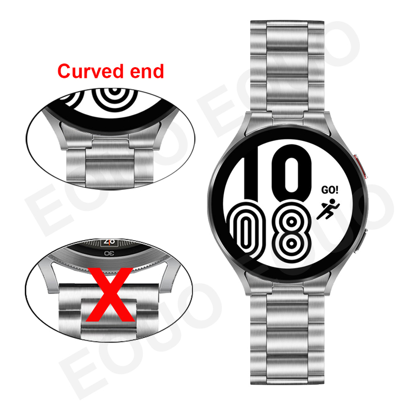 Classic Business Metal Stainless Steel Strap For Samsung Galaxy Watch 4 46mm 42mm Watch4 44mm 40mm No Gaps Band Bracelet 220617