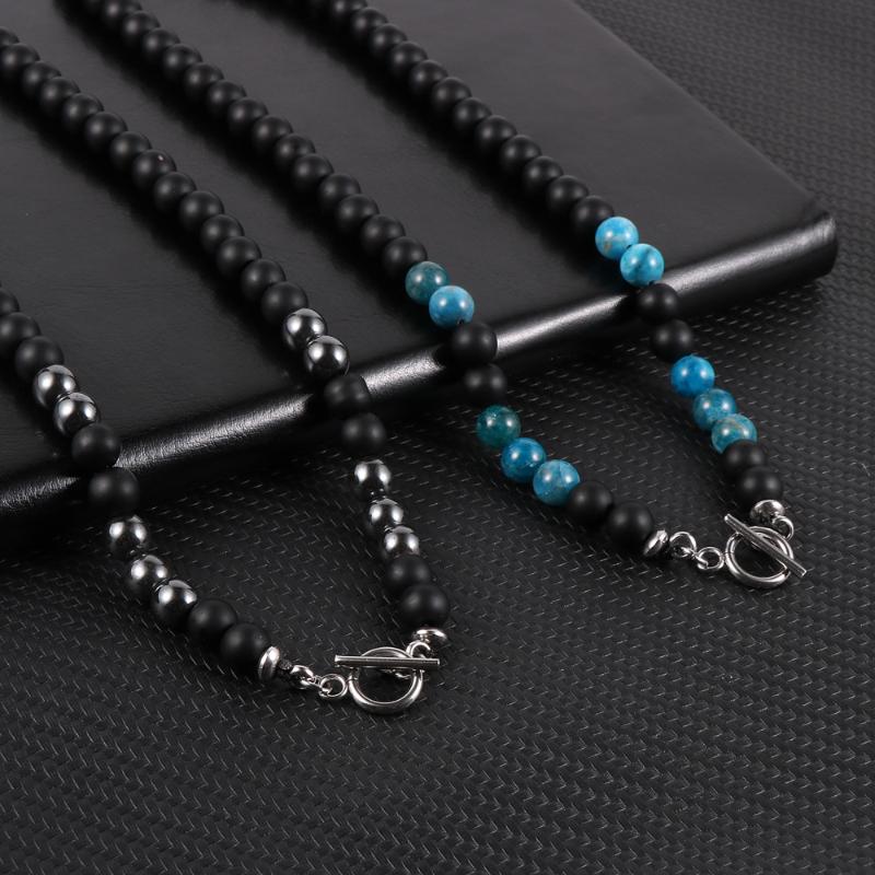 Chokers Men Women Natural Tiger Eye Apatite Turquoises Beads Stand Necklace Matte Stone Stainless Steel Clasp Clavicle Chain JewelryChokers
Chokers Men Women Natural Tiger Eye Apatite Turquoises Beads Stand Necklace Matte Stone Stainless Steel Clasp Clavicle Chain JewelryChokers