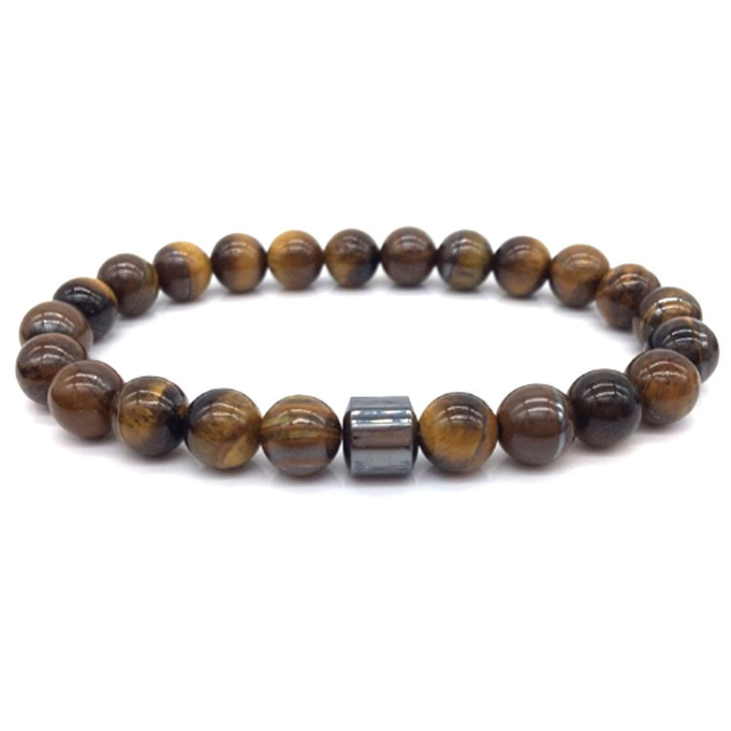 Tiger Eye Obsidian Hematite Turquoise Stone Strands Bracelets Handmade Beaded Jewelry for Lovers Gift