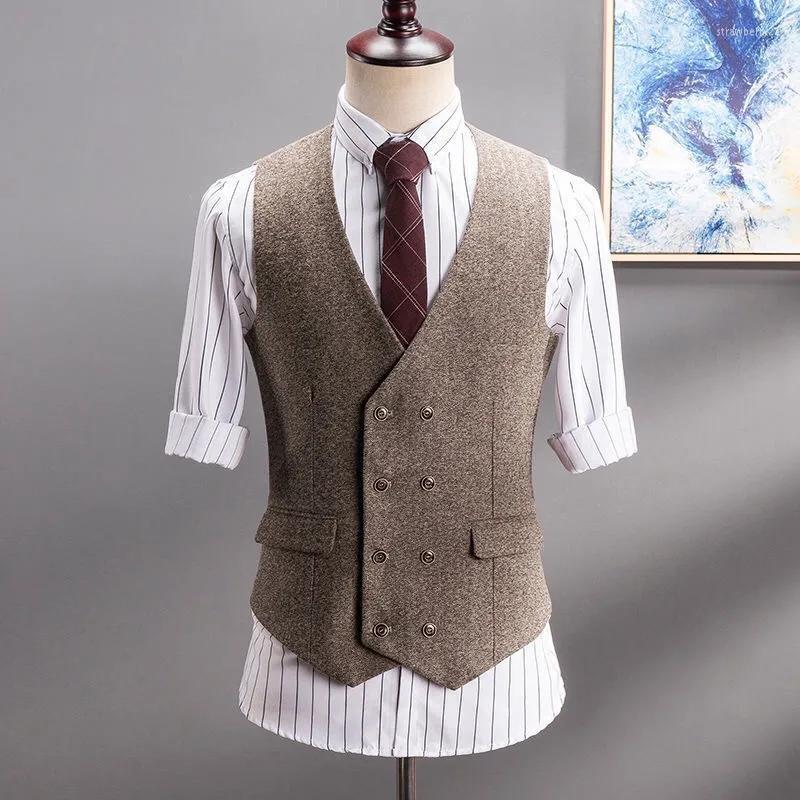 Men's Vests Men Suit Waistcoat Slim British Double-Breasted Vest Ropa Hombre Fashion V-Neck Casual Gilet Homme Spring Autumn Erkek Mont Stra, Khaki
Men's Vests Men Suit Waistcoat Slim British Double-Breasted Vest Ropa Hombre Fashion V-Neck Casual Gilet Homme Spring Autumn Erkek Mont Stra, Khaki