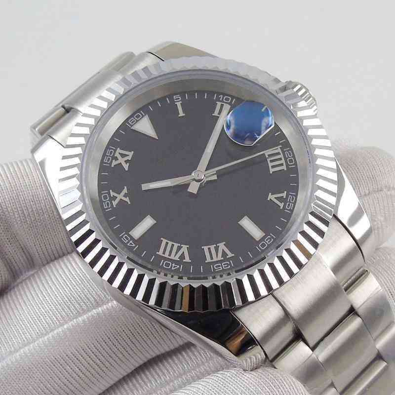 uxury watch Date Gmt Sapphire Silver Dial Wristwatches Glass Roman Number 40mm Luminous MIYOTA 8215 Automatic Movement Men's WatchLZ7G, Solid case back
uxury watch Date Gmt Sapphire Silver Dial Wristwatches Glass Roman Number 40mm Luminous MIYOTA 8215 Automatic Movement Men's WatchLZ7G, Solid case back