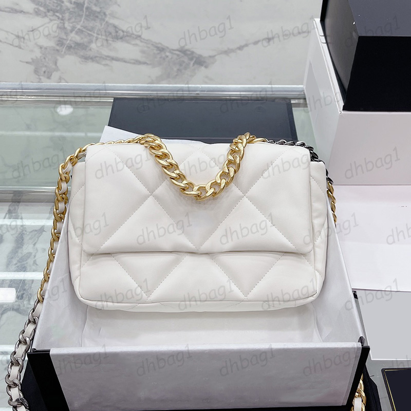 France Women Classic Flap 19 Lambskin Quilted Bags Real Leather Black Blue White Black 4 Color Gold Metal Hardware Turn Lock Crossbody Shoulder Designer Handbag 25CM, Box
France Women Classic Flap 19 Lambskin Quilted Bags Real Leather Black Blue White Black 4 Color Gold Metal Hardware Turn Lock Crossbody Shoulder Designer Handbag 25CM, Box