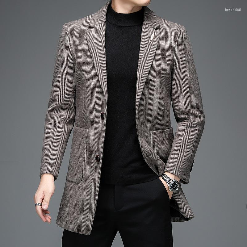 Men's Wool & Blends Thicken Trench Coat Jacket 2022 Winter Long Slim Windbreaker Men Casual Outwear Steetwear Erkekler Ceket Kend22, Gray
Men's Wool & Blends Thicken Trench Coat Jacket 2022 Winter Long Slim Windbreaker Men Casual Outwear Steetwear Erkekler Ceket Kend22, Gray