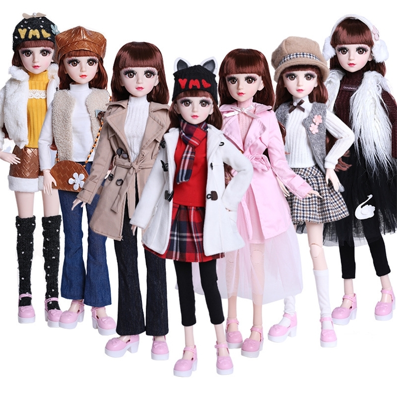 Beautiful Handmade Doll Set Dress 60cm BJD Clothes Fashion Casual Suit for 1/3 Accessories Girls Kids Toy Gifts 220505