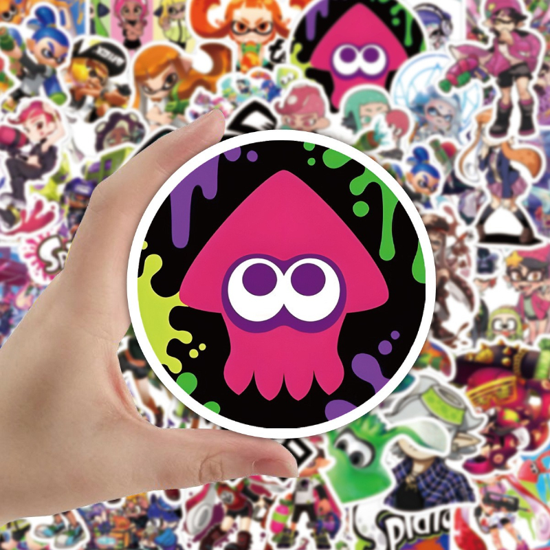 50Pcs Game Splatoon Graffiti Stickers Skateboard Laptop Fridge Phone DIY Waterproof Cartoon Decal Sticker Packs Kid Toy