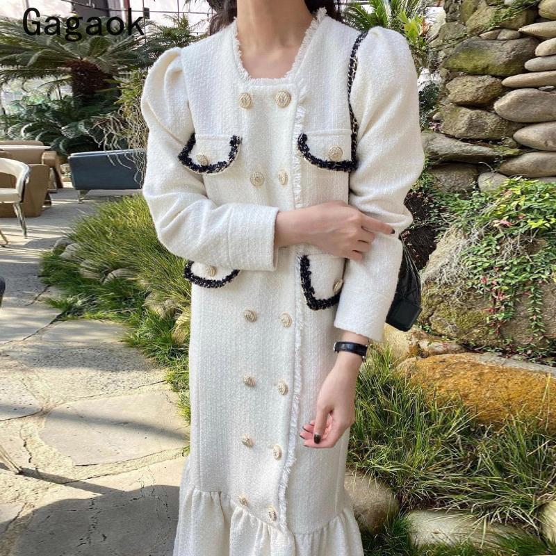 Casual Dresses Gagaok Dress For Women 2022 Spring Autumn O-Neck Patchwork Empire Ruffles Midi French Elegant Fashion Chic Vestidos, Black
Casual Dresses Gagaok Dress For Women 2022 Spring Autumn O-Neck Patchwork Empire Ruffles Midi French Elegant Fashion Chic Vestidos, Black
