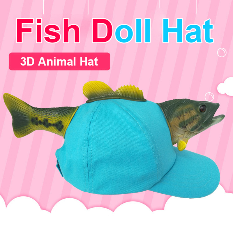 3D Fish Hat Women And Mens Winter Zoo Travel Girl Boy Cartoon Visor Fashion Baseball Hip Hop Special Cap Christmas Gift 220817