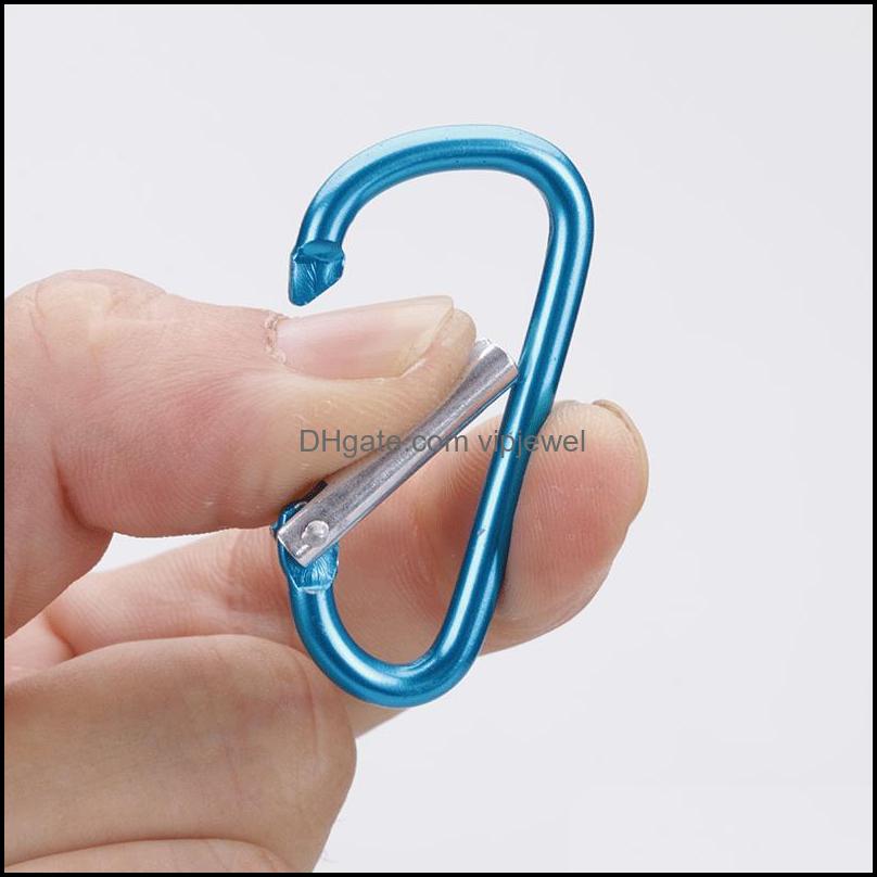 Key Rings Jewelry Aluminum Carabiner D Ring Spring Snap Hook For Good Quality Outdoor Caribeaners Cam Keychain Accessory Dh7Vh