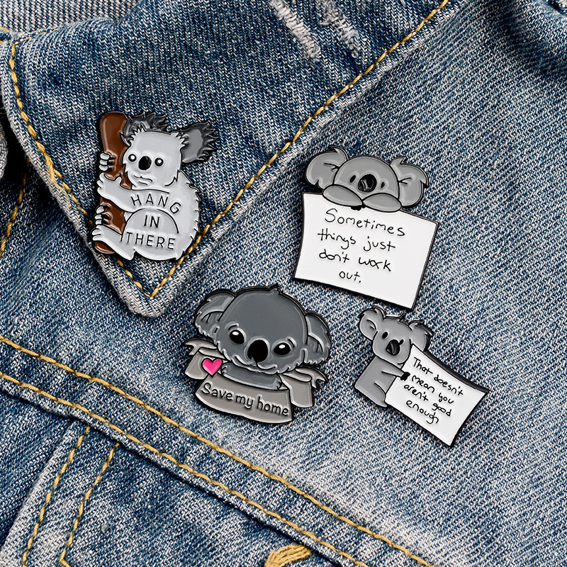 Student Cartoon Koala Series Brooch Cowboy Sweater Clothes Animal Lapel Pin Save My Home Letters Corsage Badge Clothing Accessories
Student Cartoon Koala Series Brooch Cowboy Sweater Clothes Animal Lapel Pin Save My Home Letters Corsage Badge Clothing Accessories