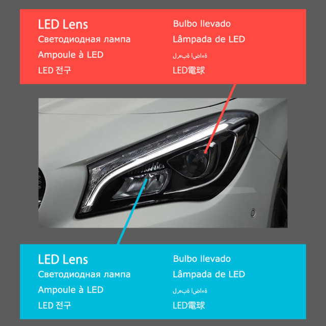 Car Lamp Daytime Running Lights Headlight For Benz W117 CLA LED Head light CLA200 2014-20 Auto Headlights Assembly